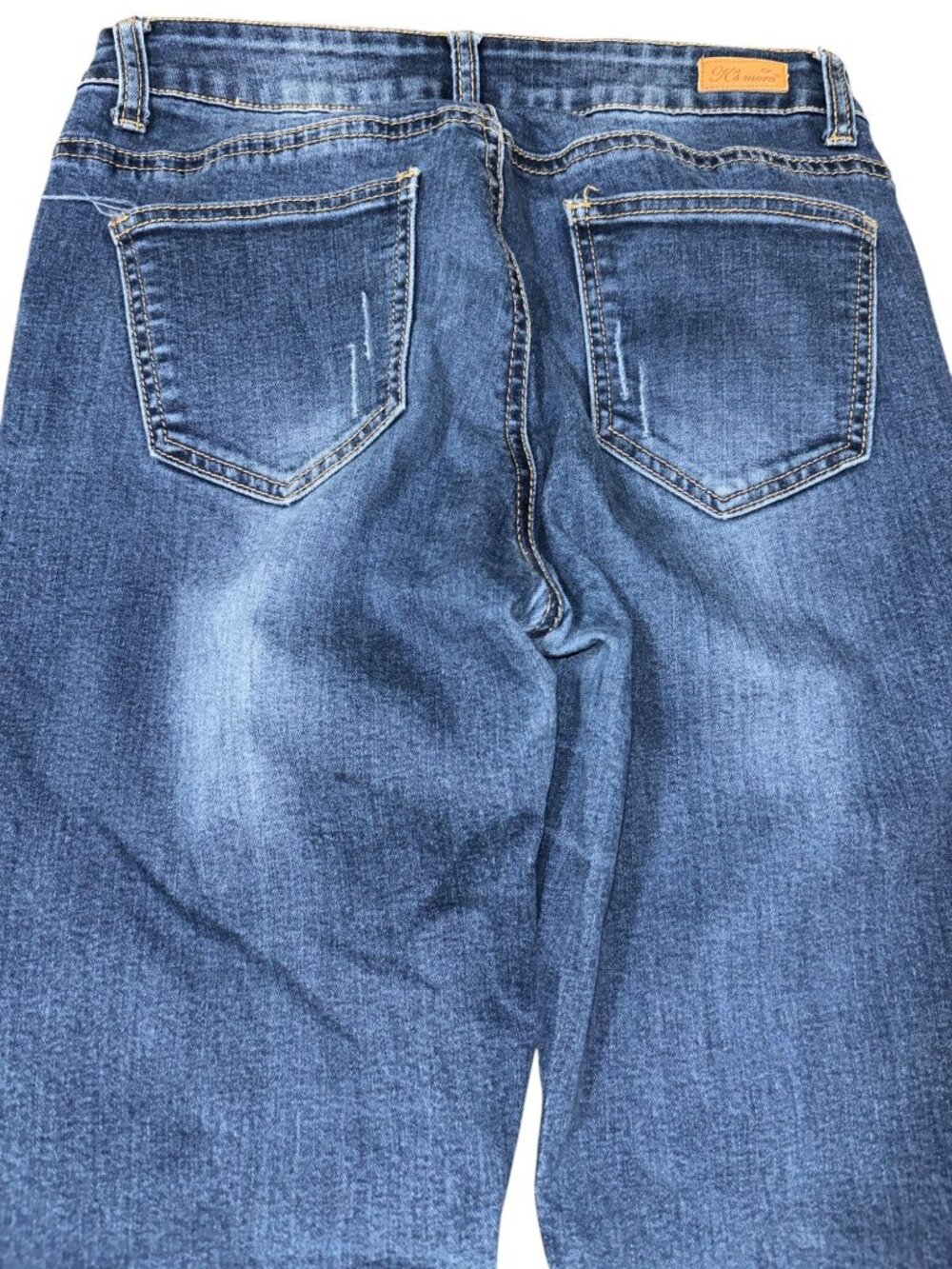 K's More Size 9 Raw Hem Knee Hole Jeans - Picture 11 of 12